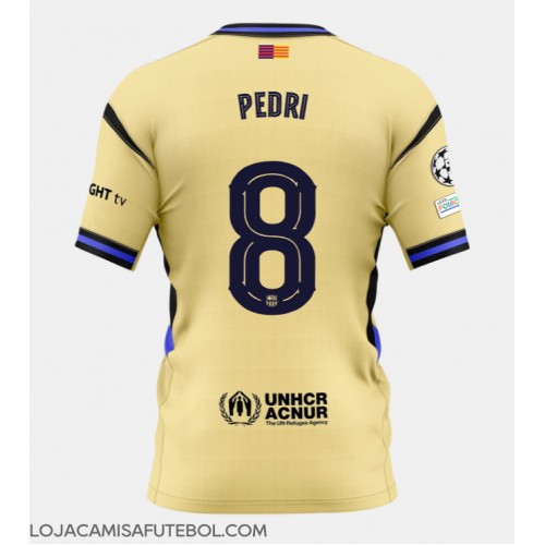 Camisa de Futebol Barcelona Pedri Gonzalez #8 Equipamento Secundário 2025-26 Manga Curta